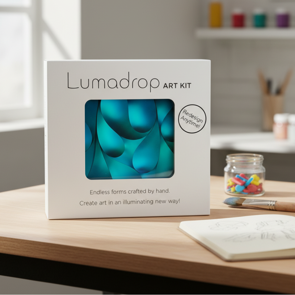 Lumadrop Art Kit in creative setting